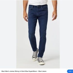 Mavi Men's Skinny Jeans in Deep Blue